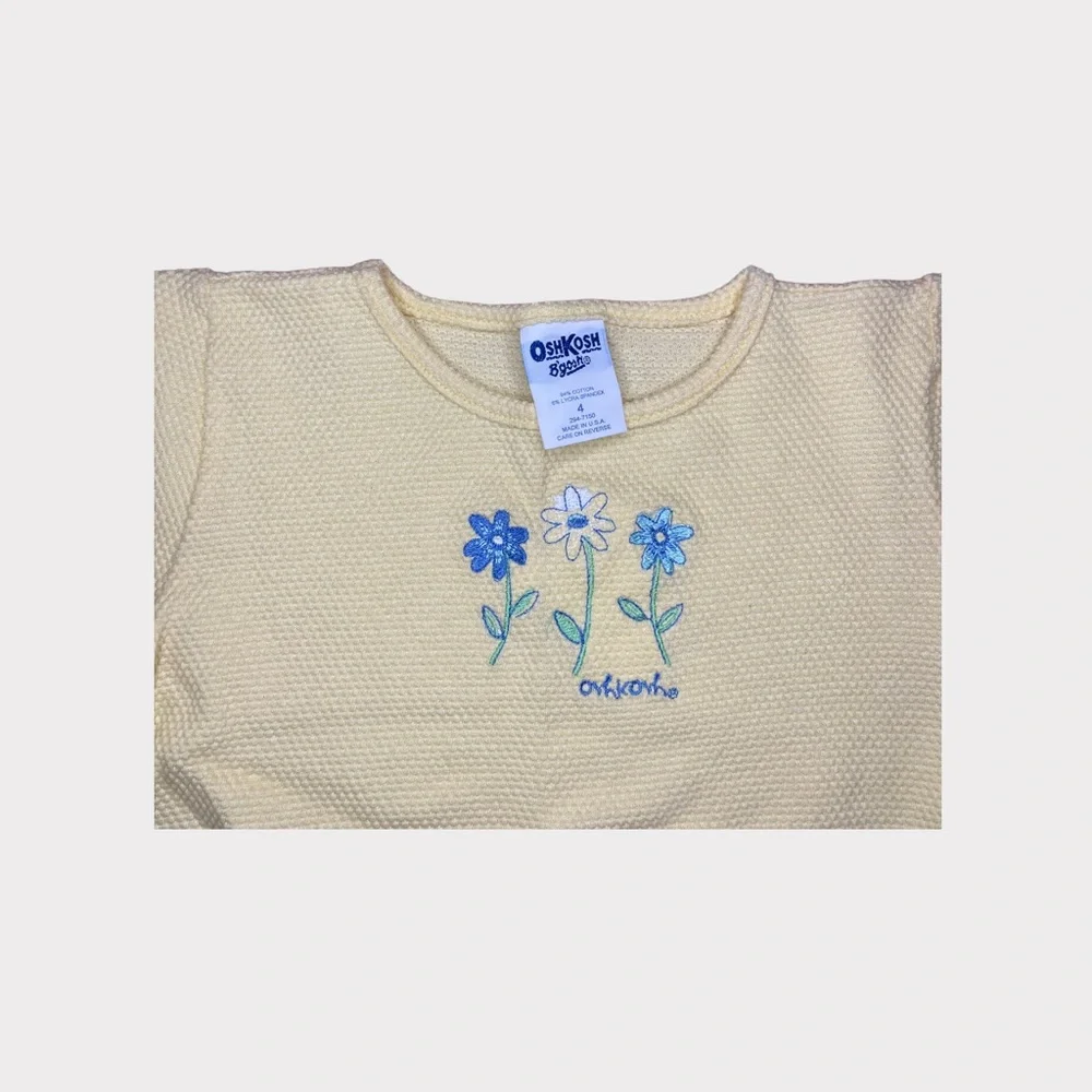 OshKosh VINTAGE Yellow Knit Textured Tunic Top